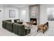 Relaxing basement Gathering room with fireplace and ample seating at 3362 W 32Nd Ave, Denver, CO 80211