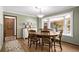 Dining room with wood floors, a table, and a bay window at 1324 Shadow Mountain Dr, Highlands Ranch, CO 80126