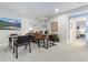 Basement home office with ample workspace and storage at 3655 Silver Rock Cir, Castle Rock, CO 80104