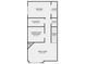 Lower level floor plan with Gathering room, laundry and bedroom at 2311 Decatur St, Denver, CO 80211