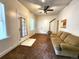 Living room with a couch and wood-burning stove at 2752 Miner St, Idaho Springs, CO 80452