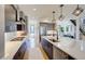 Modern kitchen with a large island, stainless steel appliances, and light cabinetry at 4224 E Dickenson Pl, Denver, CO 80222
