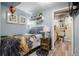 Cozy basement bedroom with private access to a bathroom at 1811 S Quebec Way # 134, Denver, CO 80231
