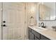 Stylish bathroom with patterned tile and modern vanity at 970 S Dawson Way # 10, Aurora, CO 80012