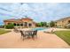 Community pool with table and chairs at 4608 Copeland Loop # 201, Highlands Ranch, CO 80126