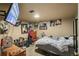 Basement bedroom with double bed and TV at 1320 Youngfield St, Golden, CO 80401