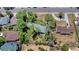 Aerial view of house surrounded by trees, highlighting a quiet residential setting at 6685 E Exposition Ave, Denver, CO 80224