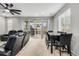 Bright dining area with a table and chairs near sliding glass doors at 9804 Truckee St, Commerce City, CO 80022