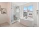 Elegant bathroom with a freestanding tub and walk-in shower at 2680 Westview Way # 55, Superior, CO 80027