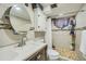 Updated bathroom with tiled shower and vanity at 7321 Carnation Pl, Commerce City, CO 80022