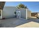 Backyard with detached shed and patio at 7321 Carnation Pl, Commerce City, CO 80022