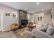 Bright living room features stylish furniture and a modern fireplace at 1468 S Washington St, Denver, CO 80210