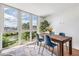 Dining area with river views at 3575 Chestnut Pl # 605, Denver, CO 80216