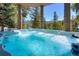 Enjoy the mountain views from this relaxing hot tub at 105 Christie Ln, Breckenridge, CO 80424