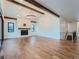 Bright living room with hardwood floors, fireplace and high ceilings at 14560 N Navajo Ct, Broomfield, CO 80023