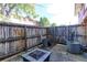 Private backyard with fire pit and storage shed at 8047 Wolff St # F, Westminster, CO 80031