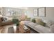 Studio apartment living room with sofa, bed, and wood floors at 969 S Pearl St # 204, Denver, CO 80209
