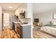 Studio apartment kitchen with modern appliances at 969 S Pearl St # 204, Denver, CO 80209