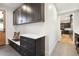 Functional entryway with built-in bench and storage at 2504 Zenobia St, Denver, CO 80212
