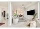 Open living area with modern furniture and kitchen views at 4200 W 17Th Ave # 618, Denver, CO 80204
