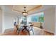 Bright dining room featuring hardwood floors and city views at 1891 Curtis St # 1613, Denver, CO 80202