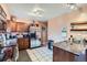 Kitchen with stainless steel appliances and granite countertops at 9676 Rensselaer Dr, Arvada, CO 80004