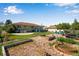 Spacious backyard with circular patio and garden at 1637 S Us Highway 287, Berthoud, CO 80513