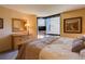 Bright bedroom with city views and large bed at 1625 Larimer St # 904, Denver, CO 80202