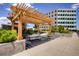 Pergola with picnic table and chairs at 1625 Larimer St # 904, Denver, CO 80202