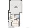 Lower level floor plan features a two-car garage and additional bedroom at 455 Interlocken Blvd # 105, Broomfield, CO 80021