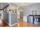 Laundry room with washer, dryer, and built-in shelving at 1626 S Sheridan Blvd, Denver, CO 80232