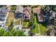 Aerial view of house, showcasing backyard, landscaping, and neighboring houses at 3145 W 23Rd Ave, Denver, CO 80211