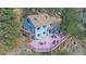 Blue house with large deck and mountain views at 420 Chinook Rd, Idaho Springs, CO 80452