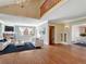 Living room with hardwood floors, fireplace, and stylish furniture at 155 N Downing St, Denver, CO 80218