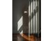 Ornate white radiator with decorative detailing adds vintage charm at 836 E 17Th Ave # 2E, Denver, CO 80218