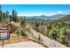 View from deck showcasing scenic mountain range and road at 11770 Leavenworth Dr, Conifer, CO 80433