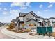 Modern home with curb appeal and mailboxes at 7038 Homeplace St, Castle Rock, CO 80108