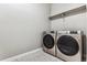 Convenient laundry room with modern washer and dryer at 7038 Homeplace St, Castle Rock, CO 80108