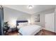 Comfortable bedroom with hardwood floors and neutral walls at 1137 Colorado Blvd, Denver, CO 80206