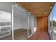 Private balcony with tiled flooring and string lights at 3100 E Cherry Creek S Dr # 307, Denver, CO 80209