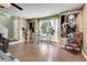 Spacious living room with a fireplace and large windows at 1736 S Pagosa Way, Aurora, CO 80017