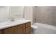 Clean bathroom with tile shower and vanity at 24113 E 36Th Pl, Aurora, CO 80019
