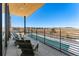 Community deck overlooking the pool and community at 3893 Freestone Pt, Castle Rock, CO 80108