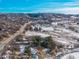 Aerial view of property, showing the house and surrounding landscape at 567 Lake Gulch Rd, Castle Rock, CO 80104