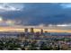 Stunning aerial view of the city skyline at sunset at 1201 N Williams St # 16C, Denver, CO 80218