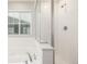 Clean bathroom with a walk-in shower and soaking tub at 21382 E 60Th Ave, Aurora, CO 80019