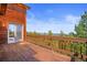 Deck with mountain views and access from main bedroom at 10333 Georgia Cir, Morrison, CO 80465
