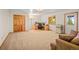 Comfortable office space with a built-in desk and sofa at 10333 Georgia Cir, Morrison, CO 80465