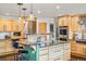 Island kitchen with granite countertops and modern cabinets at 4517 Tallyrand Cir, Castle Rock, CO 80104