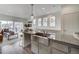 Modern kitchen with stainless steel sink and breakfast bar at , Commerce City, CO 80022